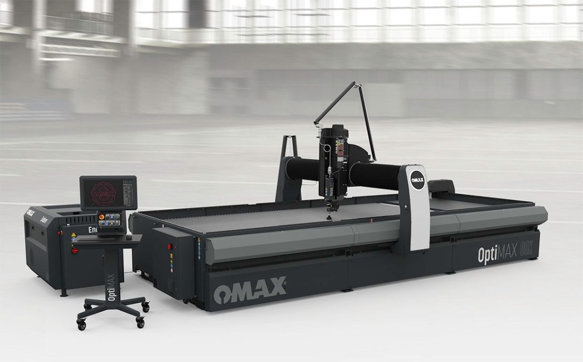 The OMAX OptiMax waterjet cutter