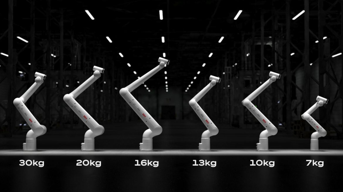 Photo of the PoWa family of cobots from ABB