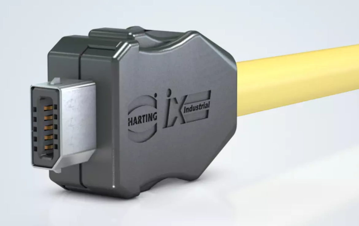 Photo of an ix Industrial connector for Ethernet from Harting
