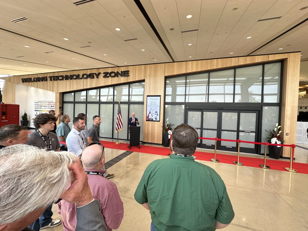 Before the opening of the AMADA Welding Technology Zone